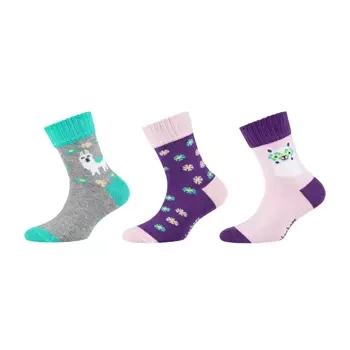 Skarpety SKECHERS GIRLS CASUAL ORGANIC COTTON WILD NATURE SOCKS 3P