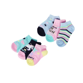 Skarpety dziewczęce SKECHERS 6PK GIRLS NON TERRY LOW CUT