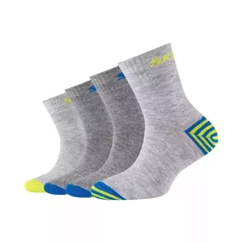 Skarpety chłopięce SKECHERS BOYS MESH VENTILATION ORGANIC STRIPE SOCKS 4P