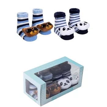 Skarpety dziecięce SKECHERS INFANT CASUAL CUTE ANIMAL SOCKS 2P