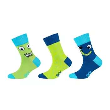 Skarpety chłopięce SKECHERS BOYS CASUAL ORGANIC COTTON WILD NATURE SOCKS 3P