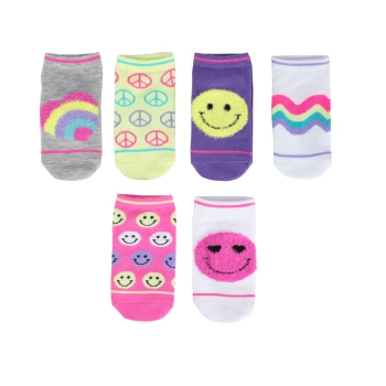 Skarpety dziewczęce SKECHERS 6PK GIRLS NON TERRY LOW CUT